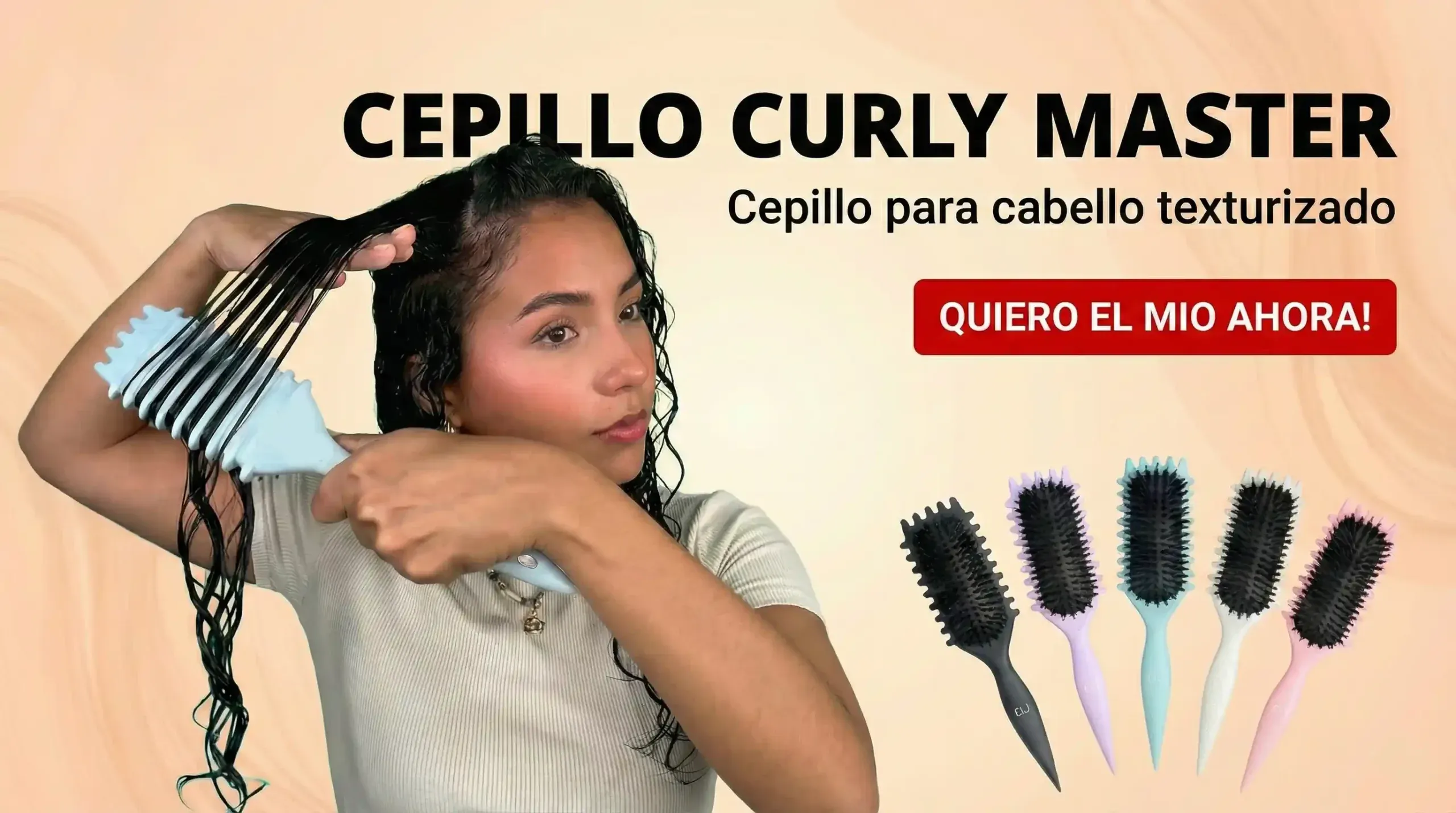 Cepillo Curly Master para cabello  texturizado, compralo ahora.